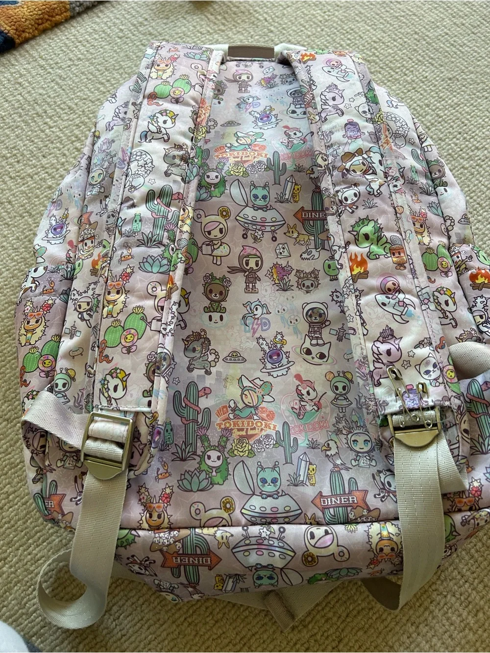 tokidoki Pink Character Print Backpack and Lunch Bag Duo